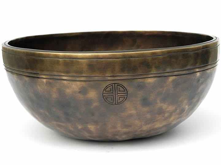 Tibetische Gravur Klangschale 2445 Gr.