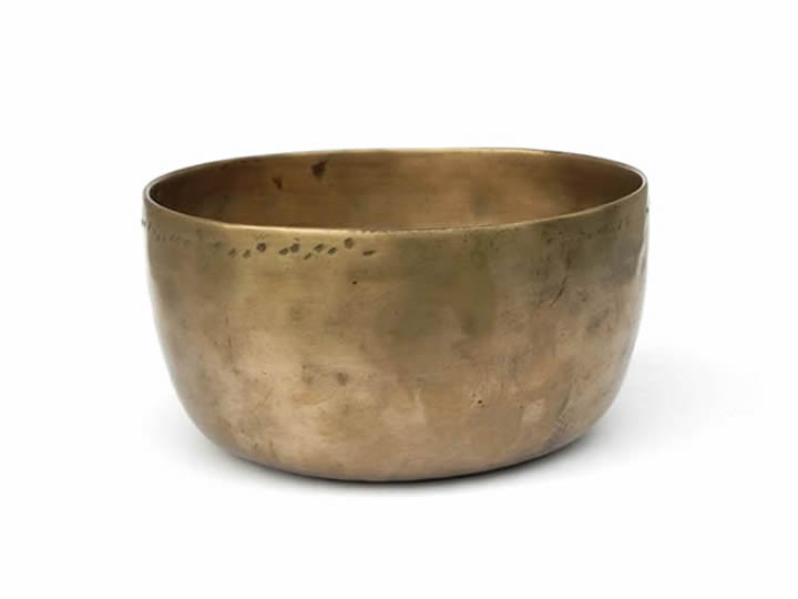 Alte indische Orissa Klangschale 665 Gr. Wasserstoffgamma + Venus