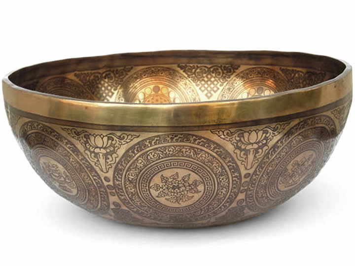 Tibetische Gravur Klangschale 2960 Gr.