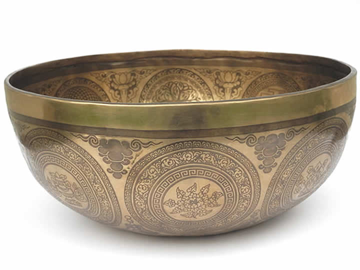 Tibetische Gravur Klangschale 1790 Gr.