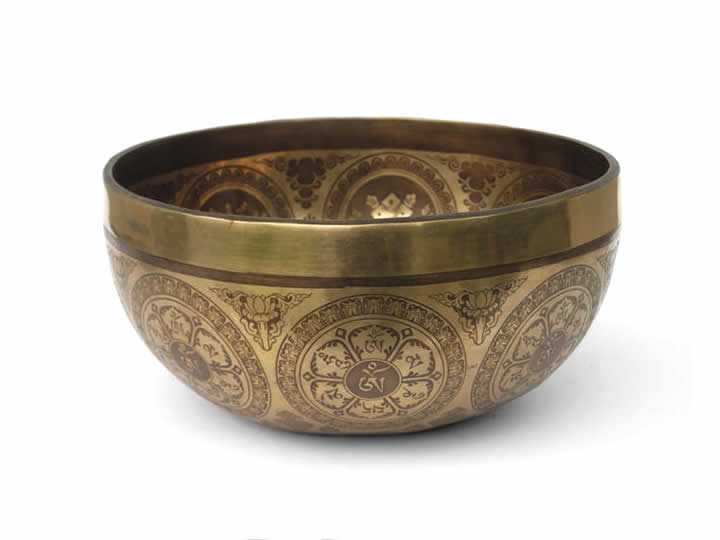 Tibetische Gravur Klangschale 1040 Gr. Neptun