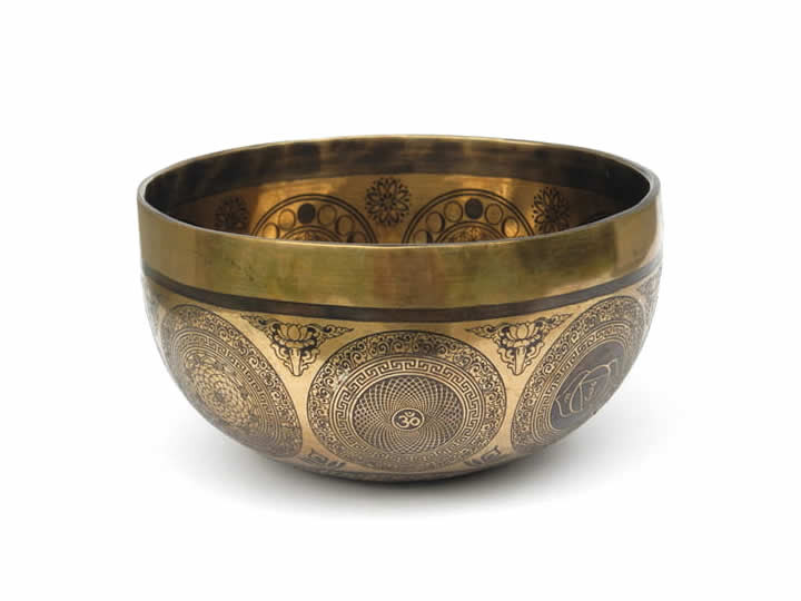 Tibetische Gravur Klangschale 750 Gr. Biorhythmus Körper