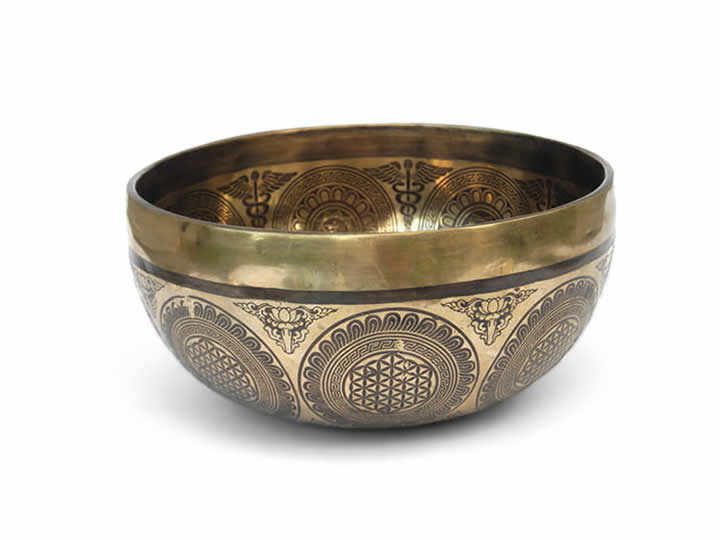 Tibetische Gravur Klangschale 730 Gr.