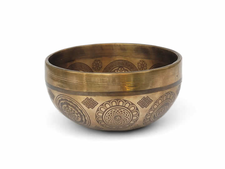 Tibetische Gravur Klangschale 355 Gr.