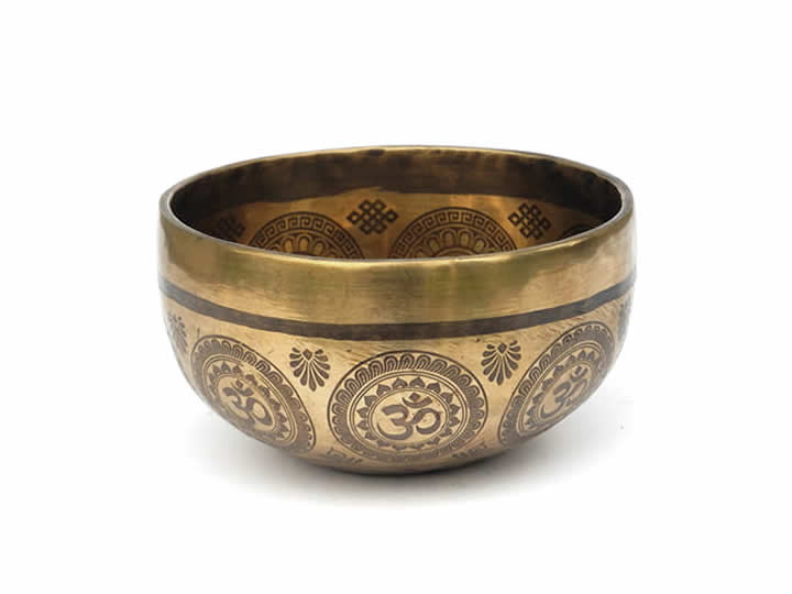 Tibetische Gravur Klangschale 410 Gr.