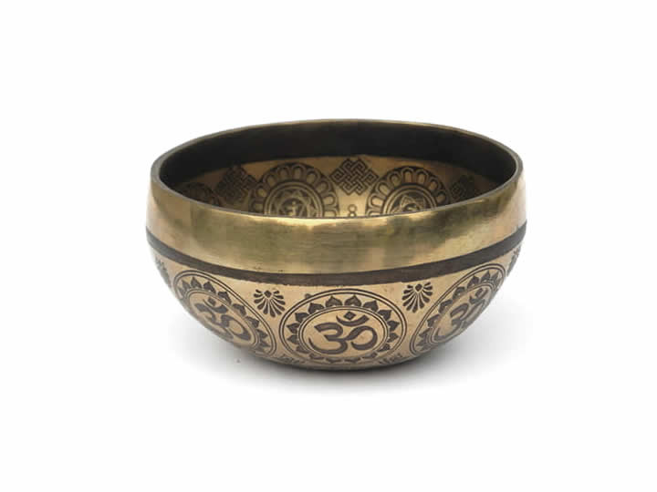 Tibetische Gravur Klangschale 325 Gr. - hoher Klang
