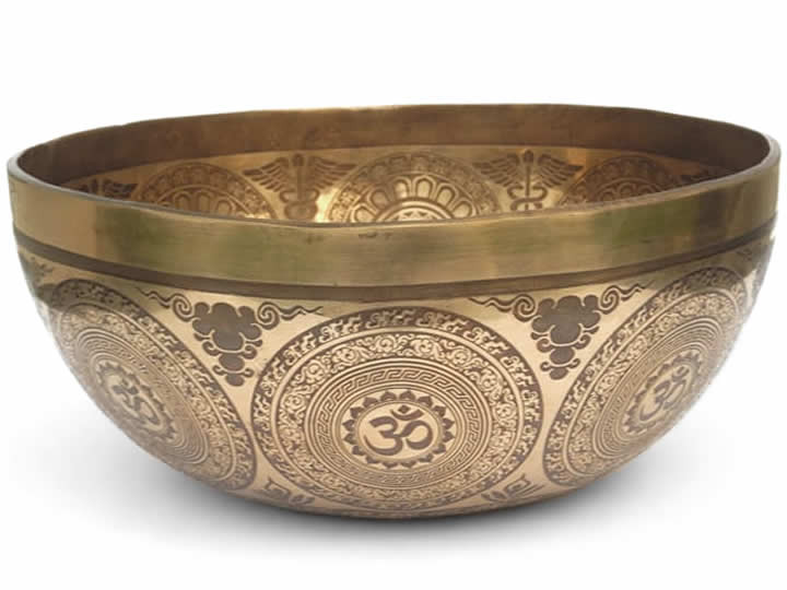 Tibetische Gravur Klangschale 2465 Gr.