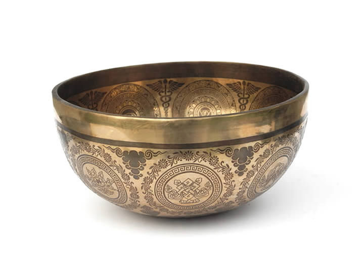 Tibetische Gravur Klangschale 1055 Gr. Uranus Tibetische Gravur Klangschale 1055 Gr. Uranus