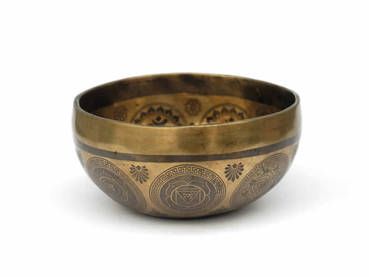 Tibetische Gravur Klangschale 365 Gr.