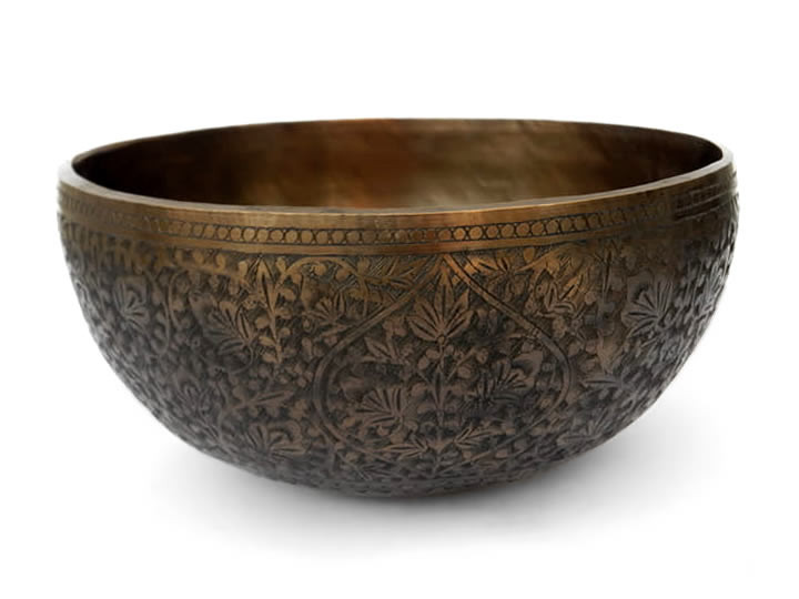 Tibetische Spezial-Gravur Klangschale 1330 Gr.