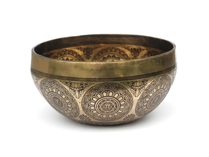 Tibetische Gravur Klangschale 895 Gr.