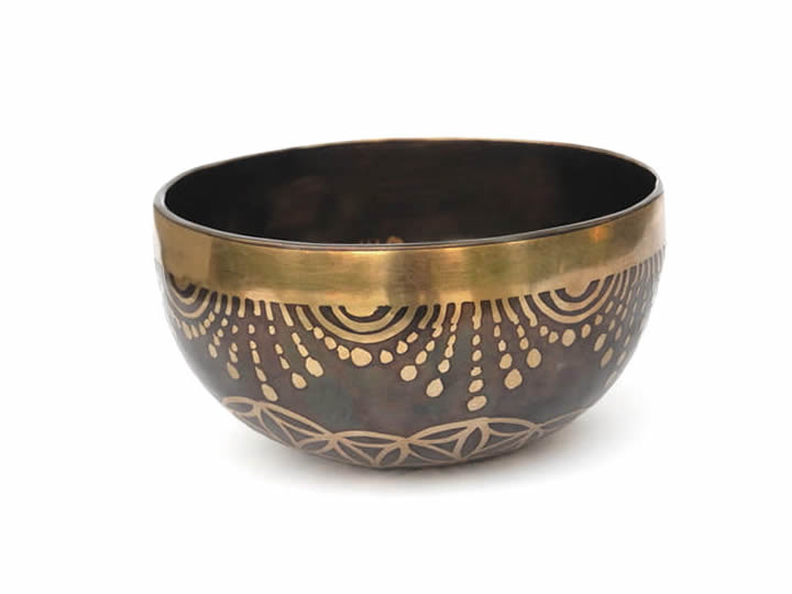 Tibetische Klangschale 550 Gr. "Blume des Lebens" Tibetische Klangschale 550 Gr. "Blume des Lebens"