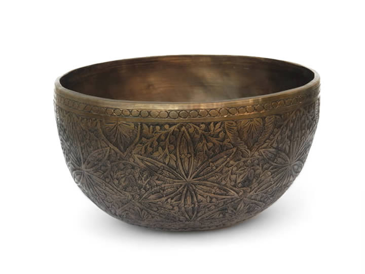 Tibetische Spezial-Gravur Klangschale 1165 Gr. Siderischer Mond (Rarität)