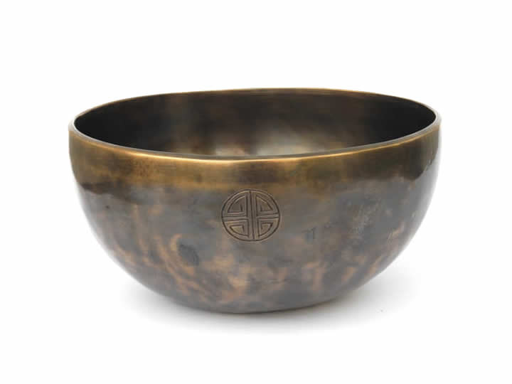 Tibetische Gravur Klangschale 1145 Gr. Venus + Alphawelle