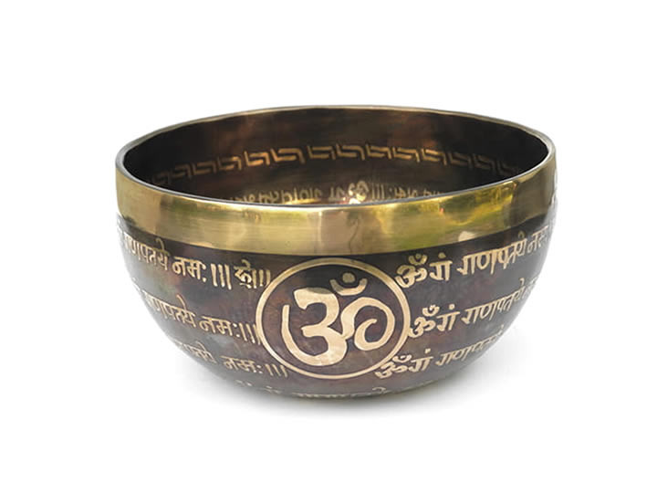 Tibetische Gravur Klangschale 805 Gr. Sonne "Ganesh"