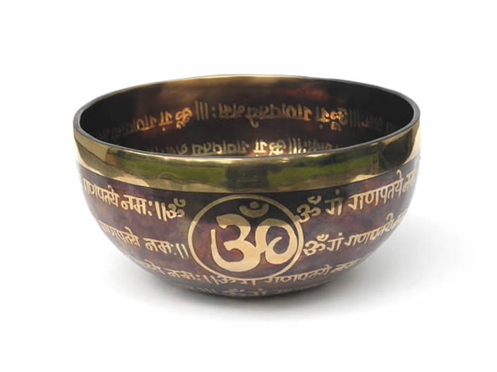 Tibetische Gravur Klangschale 750 Gr. Siderischer Mond + Hopi Herz "Ganesh" Tibetische Gravur Klangschale 750 Gr. Siderischer Mond + Hopi Herz "Ganesh"