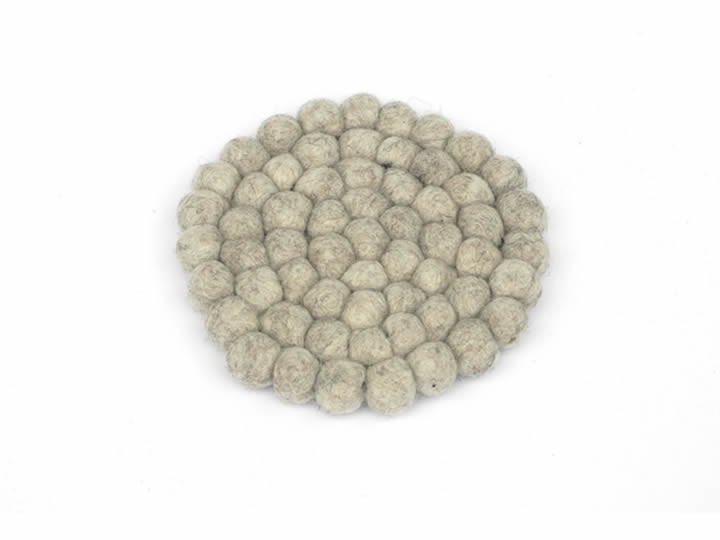 Klangschalenkissen Filz 10 cm uni beigebraun