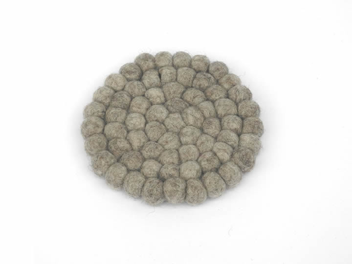 Klangschalenkissen Filz 10 cm uni blassbraun