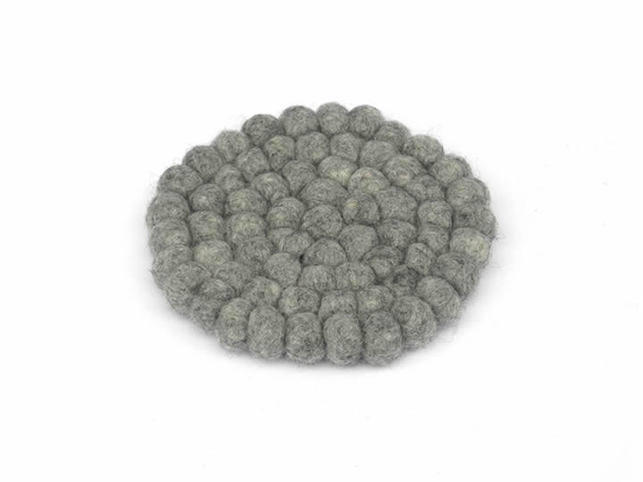 Klangschalenkissen Filz 10 cm uni platingrau