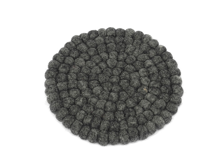 Klangschalenkissen Filz 14 cm uni graphitgrau