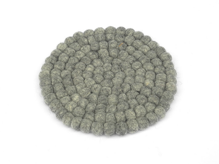 Klangschalenkissen Filz 14 cm uni platingrau