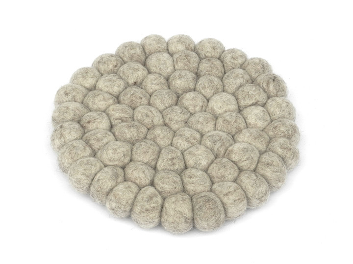 Klangschalenkissen Filz 17 cm uni beigebraun