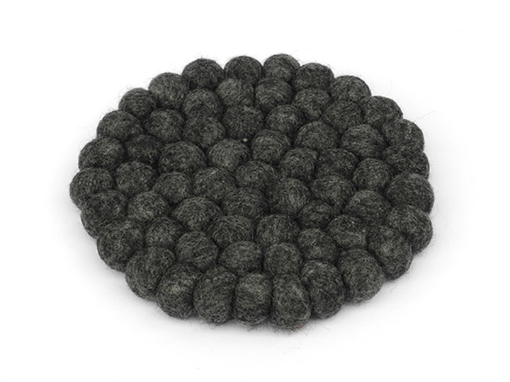 Klangschalenkissen Filz 17 cm uni - graphitgrau