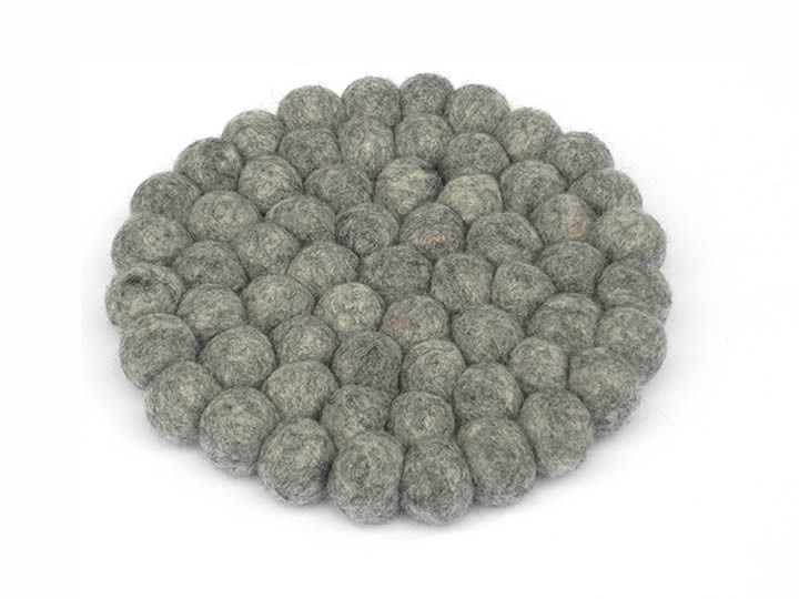 Klangschalenkissen Filz 17 cm uni - platingrau