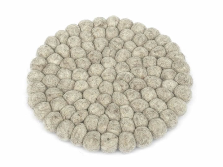 Klangschalenkissen Filz 22 cm beigebraun