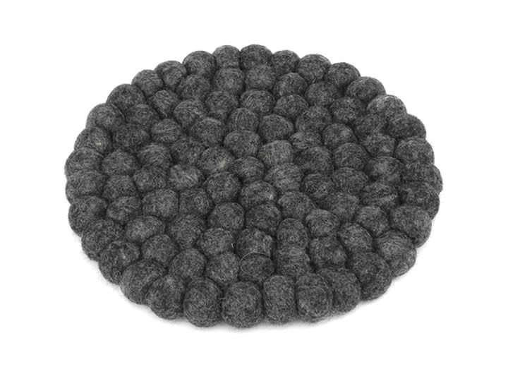 Klangschalenkissen Filz 22 cm graphitgrau