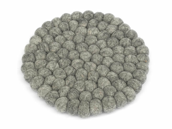 Klangschalenkissen Filz 22 cm platingrau