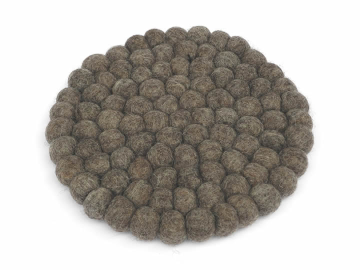 Klangschalenkissen Filz 22 cm sepiabraun