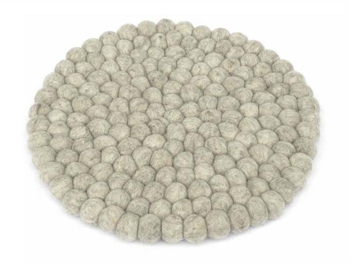 Klangschalenkissen Filz 30 cm beigebraun