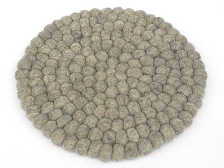 Klangschalenkissen Filz 30 cm blassbraun