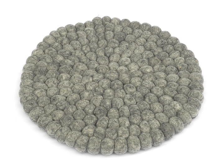 Klangschalenkissen Filz 30 cm platingrau