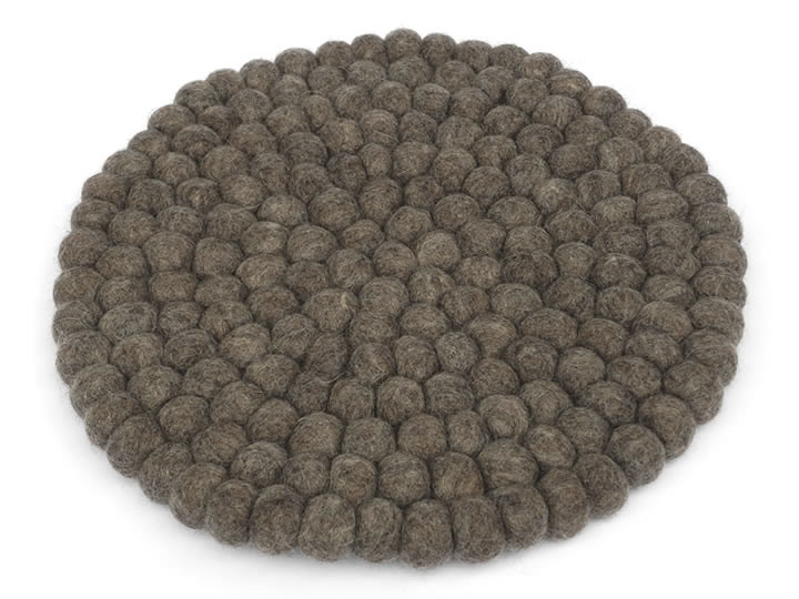 Klangschalenkissen Filz 30 cm sepiabraun