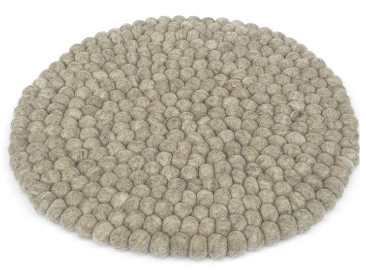 Klangschalenkissen Filz 40 cm blassbraun