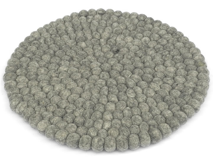 Klangschalenkissen Filz 40 cm platingrau