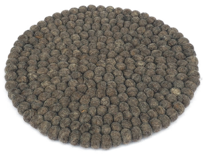 Klangschalenkissen Filz 40 cm sepiabraun