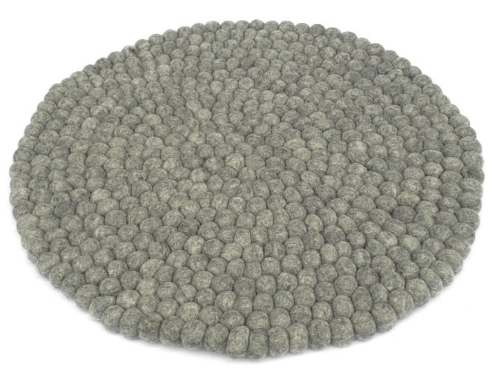 Klangschalenkissen Filz 50 cm platingrau