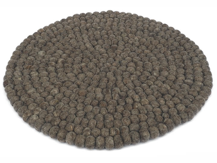 Klangschalenkissen Filz 50 cm sepiabraun