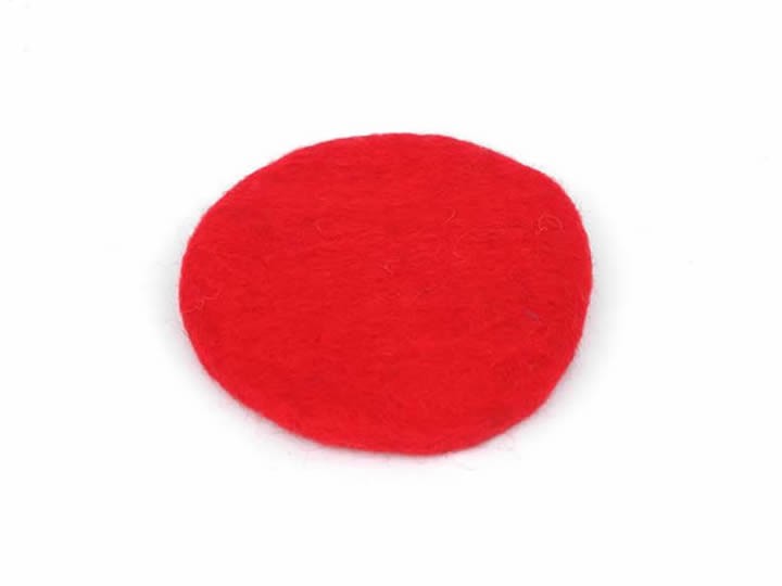 Klangschalenkissen Filz 11 cm rot
