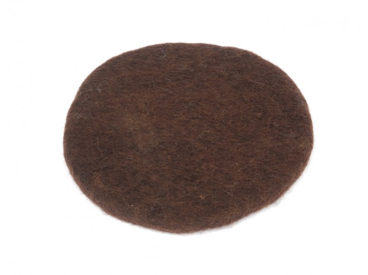Klangschalenkissen Filz 16 cm dunkelbraun