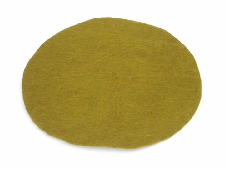 Klangschalenkissen Filz 40 cm oliv