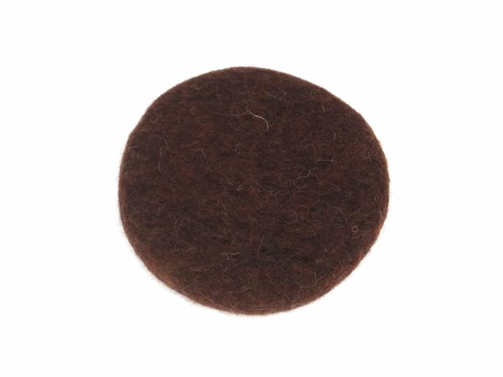 Klangschalenkissen Filz 11 cm dunkelbraun