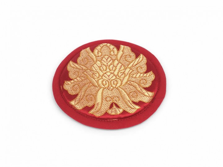 Klangschalenkissen Ø 10 cm dunkelrot