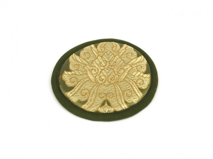 Klangschalenkissen Ø 10 cm oliv