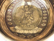 Tibetische Gravur Klangschale 640 Gr. Hopi Herz "weiße Tara"