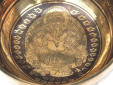 Tibetische Gravur Klangschale 640 g Jahreston OM - Ganesh