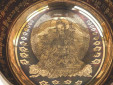 Tibetische Gravur Klangschale 795 g Buddha "grüne Tara"